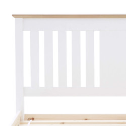 Chester Shaker Style Wooden Bed Frame Oak and White headend