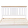 Chester Shaker Style Wooden Bed Frame Oak and White headboard