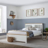 Chester Shaker Style Wooden Bed Frame Oak and White