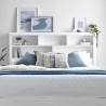Arizona Wooden Ottoman Storage Bed White with Shelves headboard
