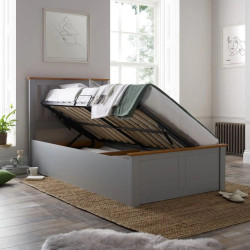Francis Wooden Ottoman Storage Bed Frame Single 3FT Grey