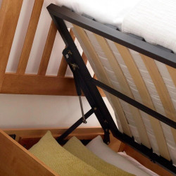 Francis Wooden Ottoman Storage Bed Frame Single 3FT Oak internal