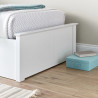 Francis Wooden Ottoman Storage Bed Frame Single 3FT White footend