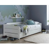 Copella Wooden Day Bed with Trundle White - 3ft Single closed