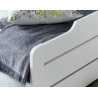 Copella Wooden Day Bed with Trundle White - 3ft Single footend
