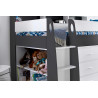 Ersa Mid Sleeper Bed With Storage Drawers and Desk White and Grey top