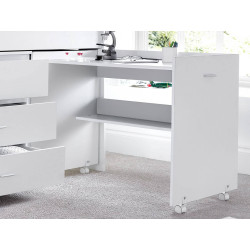 Ersa Mid Sleeper Bed With Storage Drawers and Desk White shelf