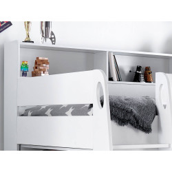Ersa Mid Sleeper Bed With Storage Drawers and Desk White top