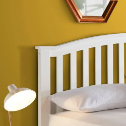 Grayson White Ottoman Storage Wooden Bed Frame headboard