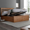 Malmo Wooden Ottoman Storage Bed Frame oak opened