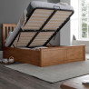Malmo Wooden Ottoman Storage Bed Frame oak lift up