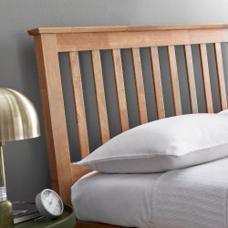 Malmo Wooden Ottoman Storage Bed Frame oak headend