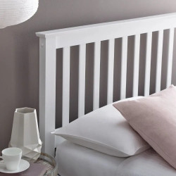 Malmo Wooden Ottoman Storage Bed Frame white headend