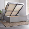 Malmo Wooden Ottoman Storage Bed Frame grey lift up