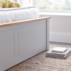 Malmo Wooden Ottoman Storage Bed Frame grey footend