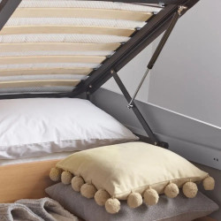 Malmo Wooden Ottoman Storage Bed Frame grey internal