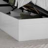 Oscar Single Wooden Ottoman Storage Bookcase Bed 3ft white footend