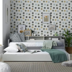 Tyler Single 3ft Wooden Day Bed white and grey front