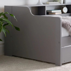 Tyler Single 3ft Wooden Day Bed grey side