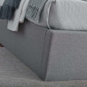 Wilson Ottoman Storage Fabric Bed Frame with Buttoned Headboard grey footend