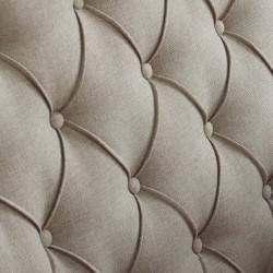 Wilson Ottoman Storage Fabric Bed Frame with Buttoned Headboard natural buttons