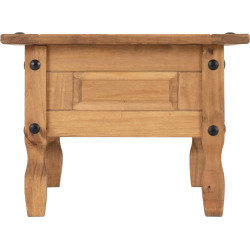 Corona 1 Drawer Coffee Table Distressed Waxed Pine side