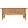 Corona 1 Drawer Coffee Table Distressed Waxed Pine back