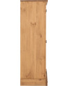 Corona 1 Door 4 Drawer Low Wardrobe Distressed Waxed Pine side
