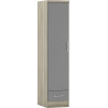 Nevada Sonoma Oak Effect 1 Door 1 Drawer Wardrobe - Home Divine