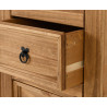 Corona 1 Door 4 Drawer Sideboard Distressed Waxed Pine drawer