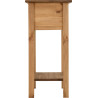 Corona 1 Drawer Console Table with Shelf Distressed Waxed Pine side