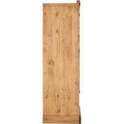 Corona 2 Door 1 Drawer Wardrobe Distressed Waxed Pine side