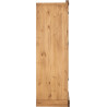 Corona 2 Door 1 Drawer Wardrobe Distressed Waxed Pine side