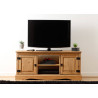Corona 2 Door 1 Shelf Flat Screen TV Unit Distressed Waxed Pine