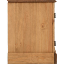 Corona 2 Door 1 Shelf Flat Screen TV Unit Distressed Waxed Pine bottom