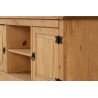Corona 2 Door 1 Shelf Flat Screen TV Unit Distressed Waxed Pine handles