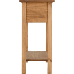 Corona 2 Drawer Console Table With Shelf Distressed Waxed Pine side