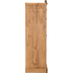 Corona 2 Door Wardrobe Distressed Waxed Pine side
