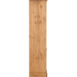 Corona 2 Door Display Unit/Bookcase Distressed Waxed Pine side