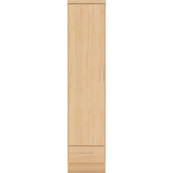 Nevada Sonoma Oak Effect 1 Door 1 Drawer Wardrobe - Home Divine