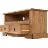 Corona 2 Drawer Flat Screen TV Unit Distressed Waxed Pine draw