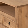 Corona 2 Drawer Flat Screen TV Unit Distressed Waxed Pine top