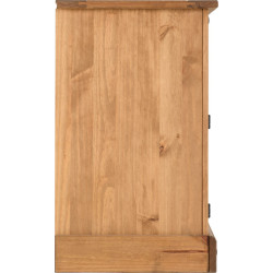 Corona 3 Door 3 Drawer Sideboard Distressed Waxed Pine side