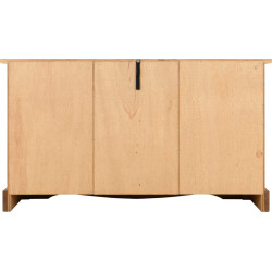 Corona 3 Door 3 Drawer Sideboard Distressed Waxed Pine back