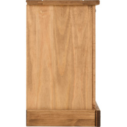 Corona 3 Drawer Bedside Chest Distressed Waxed Pine side