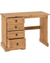 Corona 4 Drawer Dressing Table Distressed Waxed Pine opened