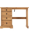 Corona 4 Drawer Dressing Table Distressed Waxed Pine front
