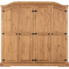 Corona 4 Door Wardrobe Distressed Waxed Pine front