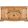 Corona 4 Door 1 Drawer Sideboard Distressed Waxed Pine closed