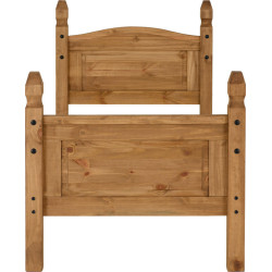 Corona 3' Bed High Foot End Distressed Waxed Pine footboard